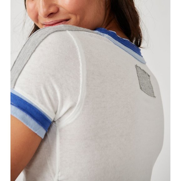 FREE PEOPLE Sporty Mix Tee / Nilla Cream - Picture 8 of 11